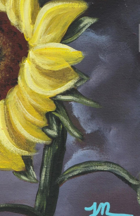 Self Sunflower - ART PRINT of original Acrylic painting