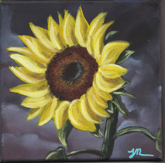 Self Sunflower - ART PRINT of original Acrylic painting