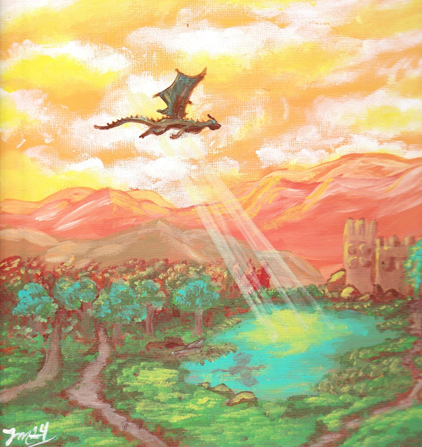 Story Book - ART PRINT of original Acrylic painting