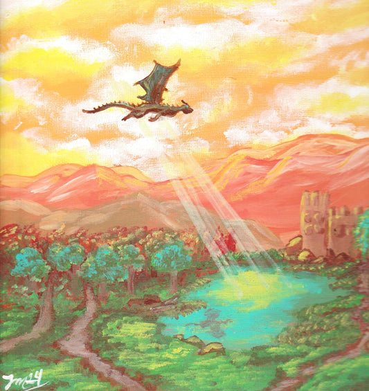 Story Book - ART PRINT of original Acrylic painting