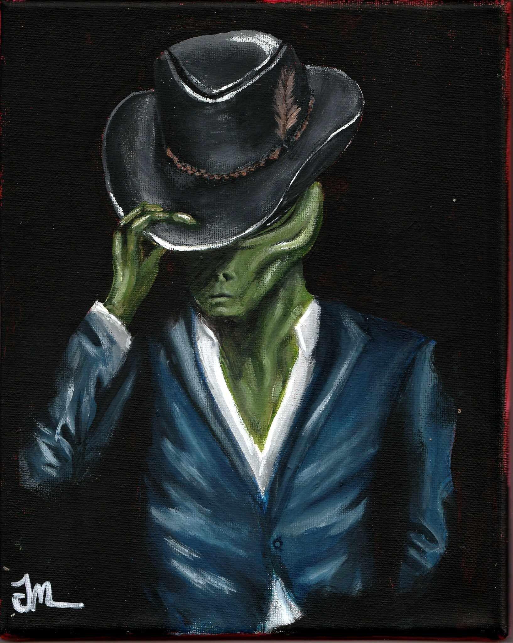 Cowboy Alien - ART PRINT of original Acrylic painting