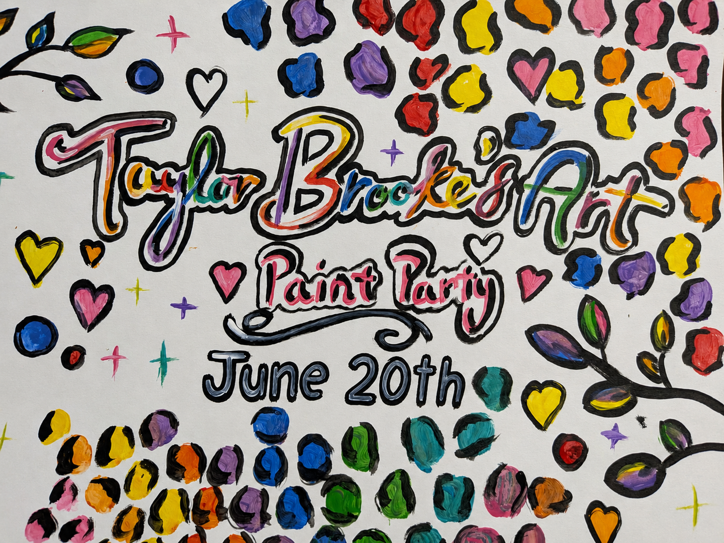 Lisa Frank inspired paint party